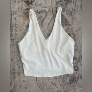 Cream work out tank from Target: size M